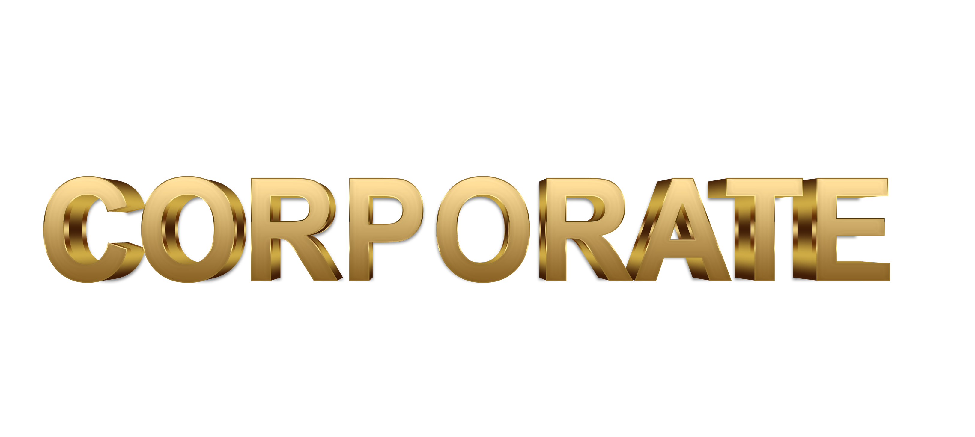 Corporate word png, Corporate png, word Corporate gold text typography PNG images Corporate png transparent background